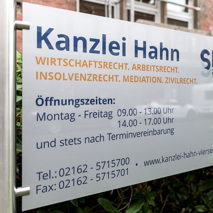 Kontaktdaten Kanzlei Hahn